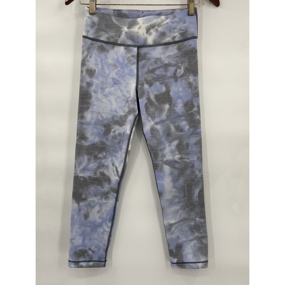 Athleta Girl Size XL (14) Printed Chit Chat Camouflage Gray Tights